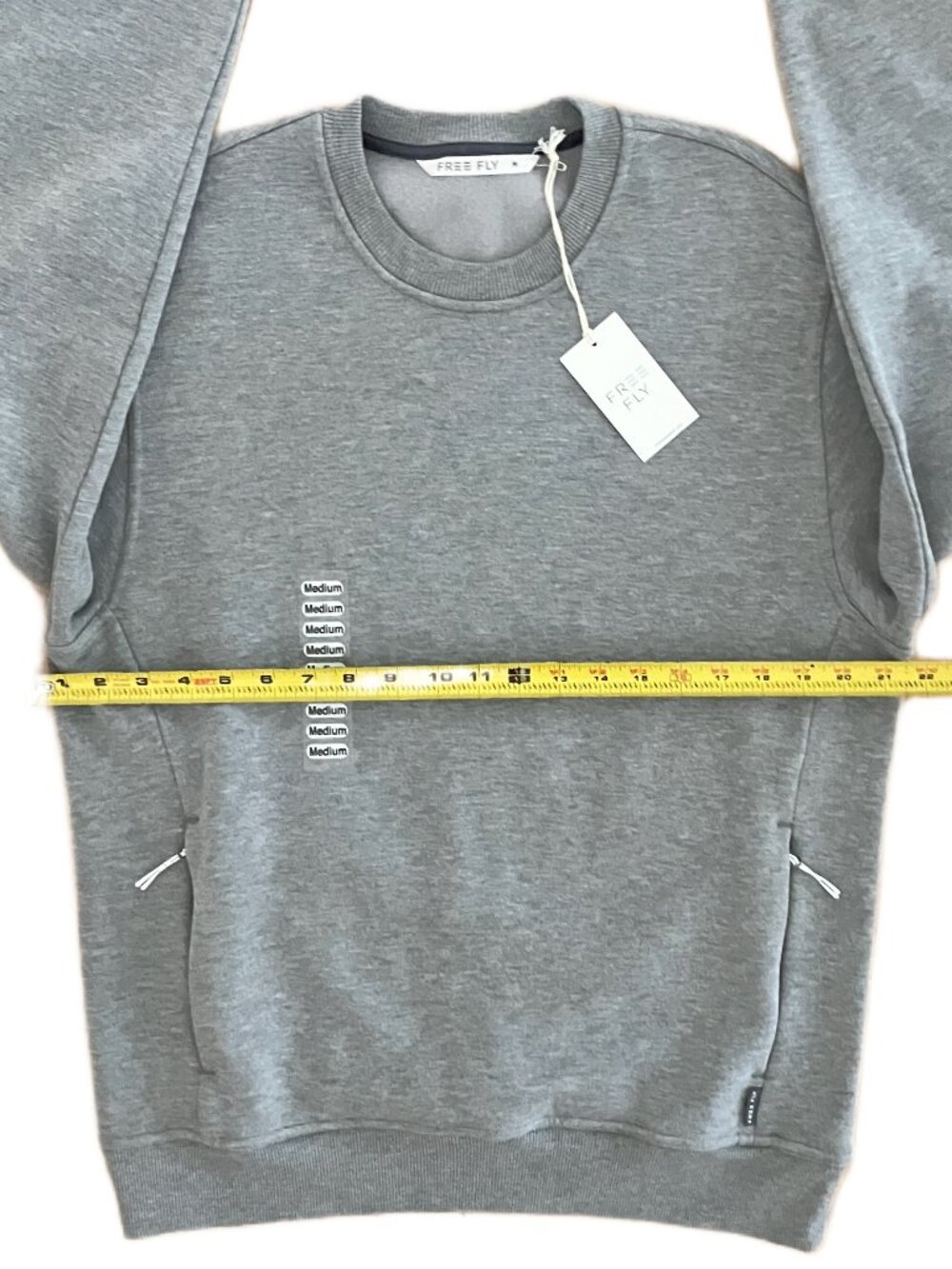 Free Fly Men's Bamboo Northcoast Fleece Crew Pullover Gray Size Medium/Large NWT - Picture 13 of 14